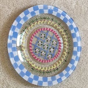 Hand painted glass plate